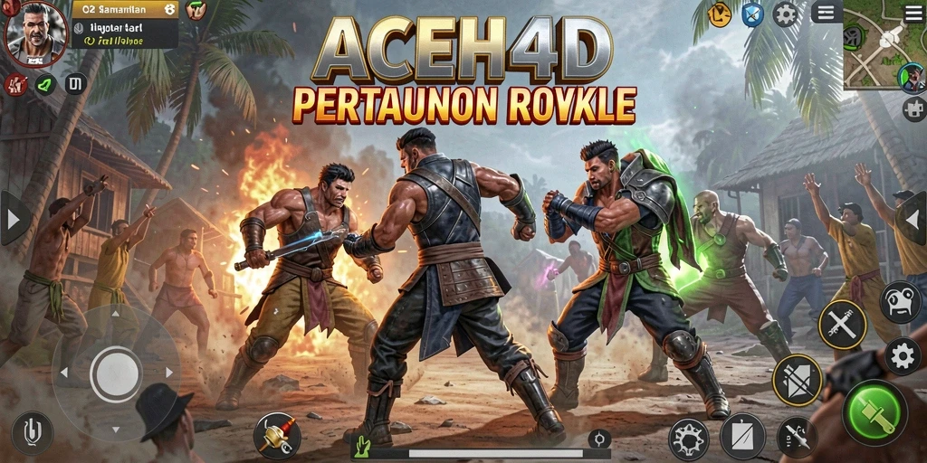Gameplay seru ACEH4D di arena Battle Royale.
