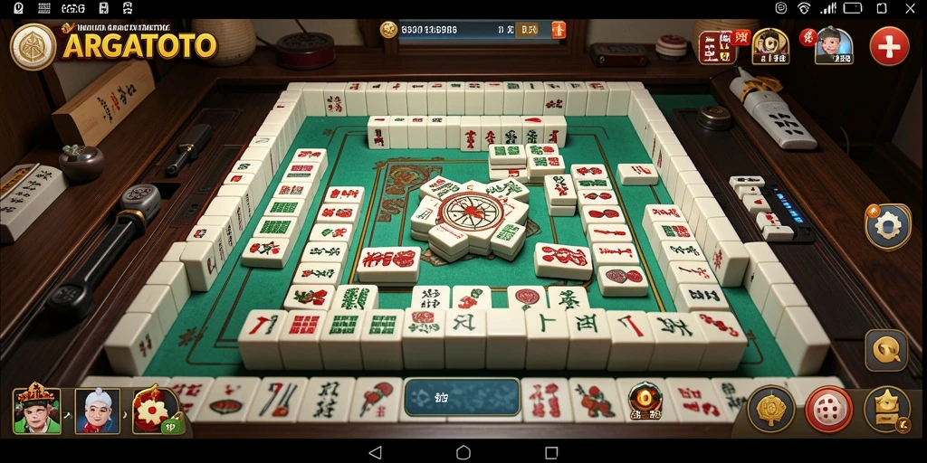 Screenshot game ARGATOTO menampilkan gameplay menantang Mahjong yang mengasyikkan.