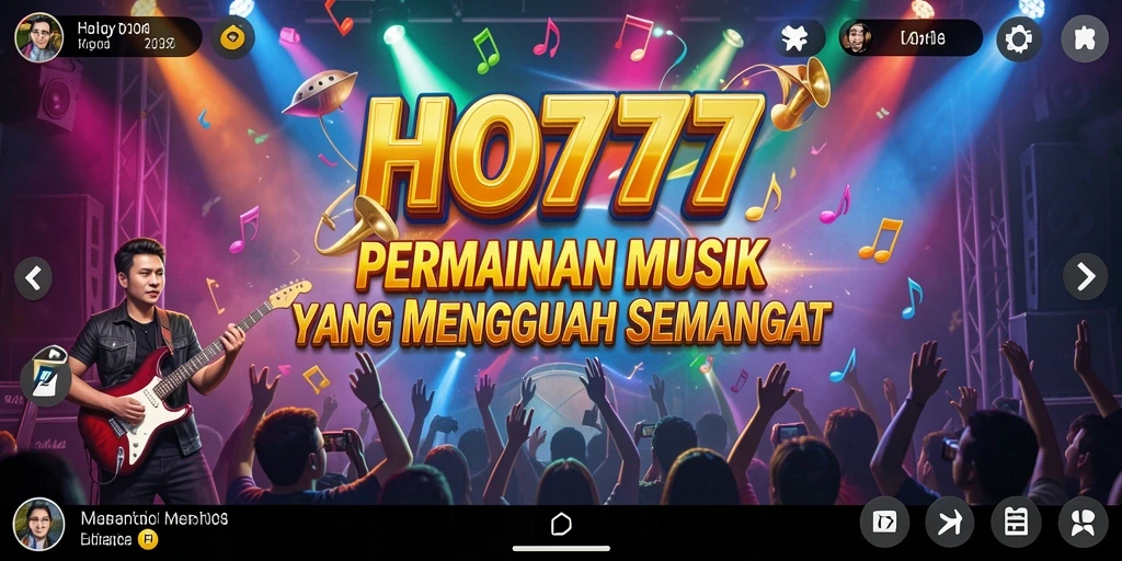 Tampilan gameplay HO777 yang menampilkan keseruan pertarungan musik.