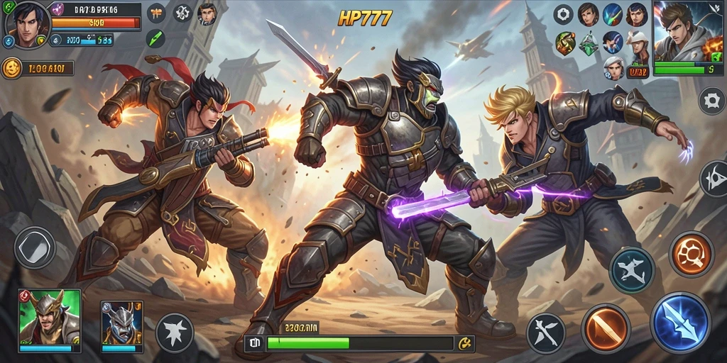 Tampilan seru dari gameplay HP777 yang penuh aksi.