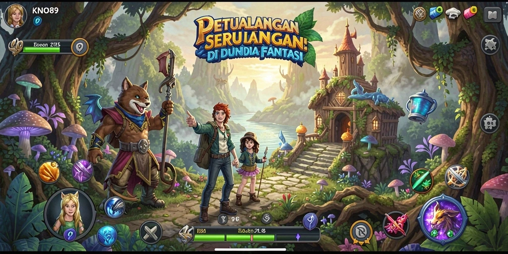 Screenshot gameplay KNO89 menunjukkan aksi seru dan grafis menawan.