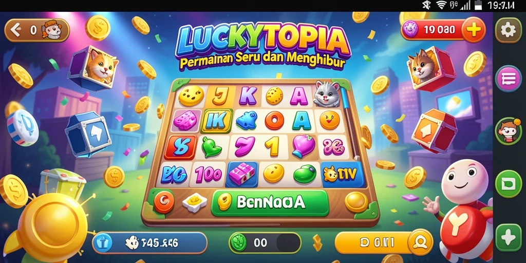 Tampilan menarik LUCKYTOPIA saat bermain Bingo.