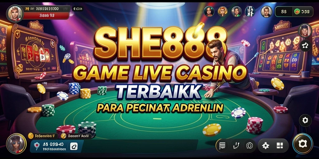 Tampilan gameplay Live Casino yang mendebarkan di SHE888.